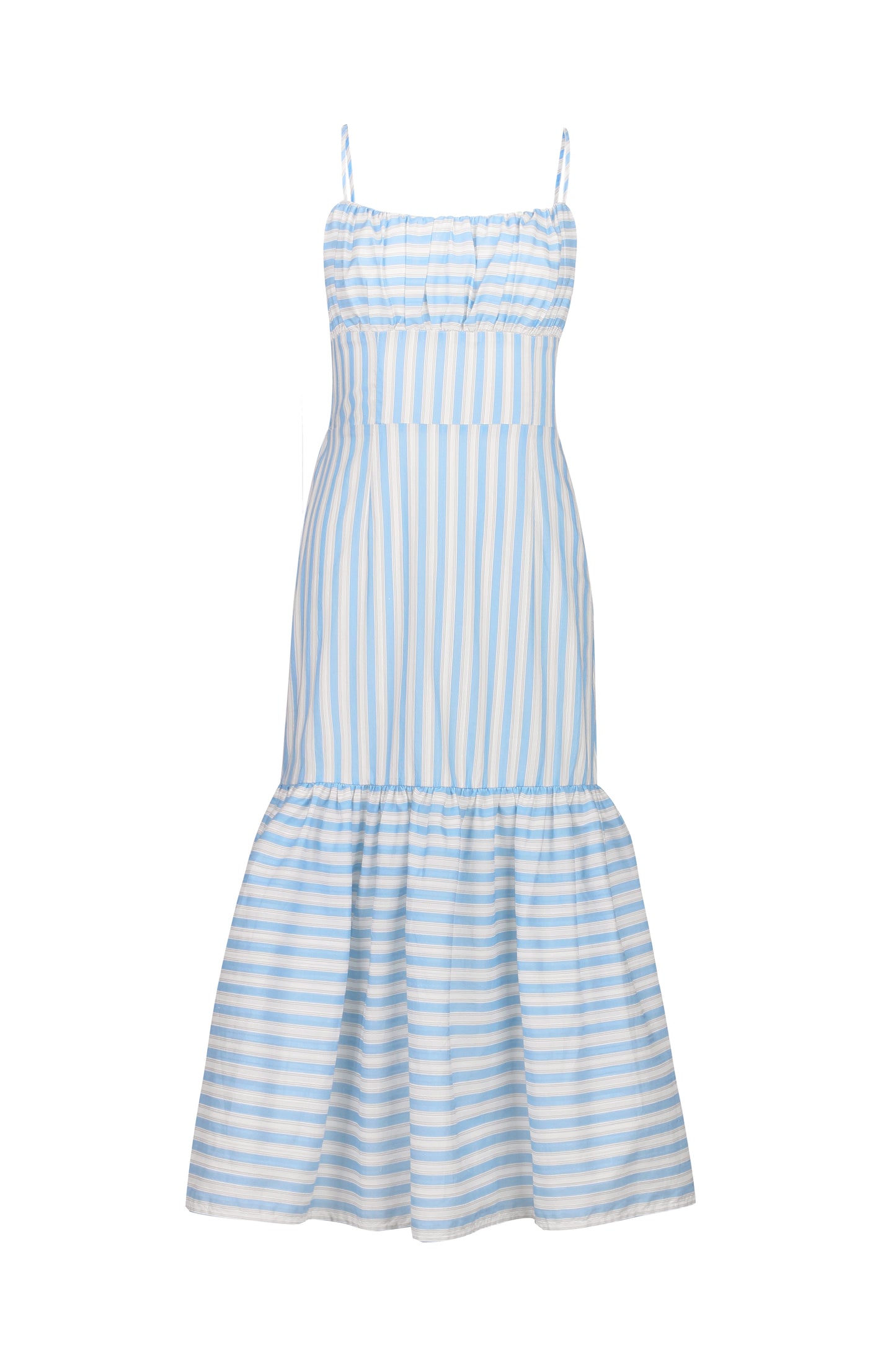 Arianna Stripe Midi Dress- Blue Stripe