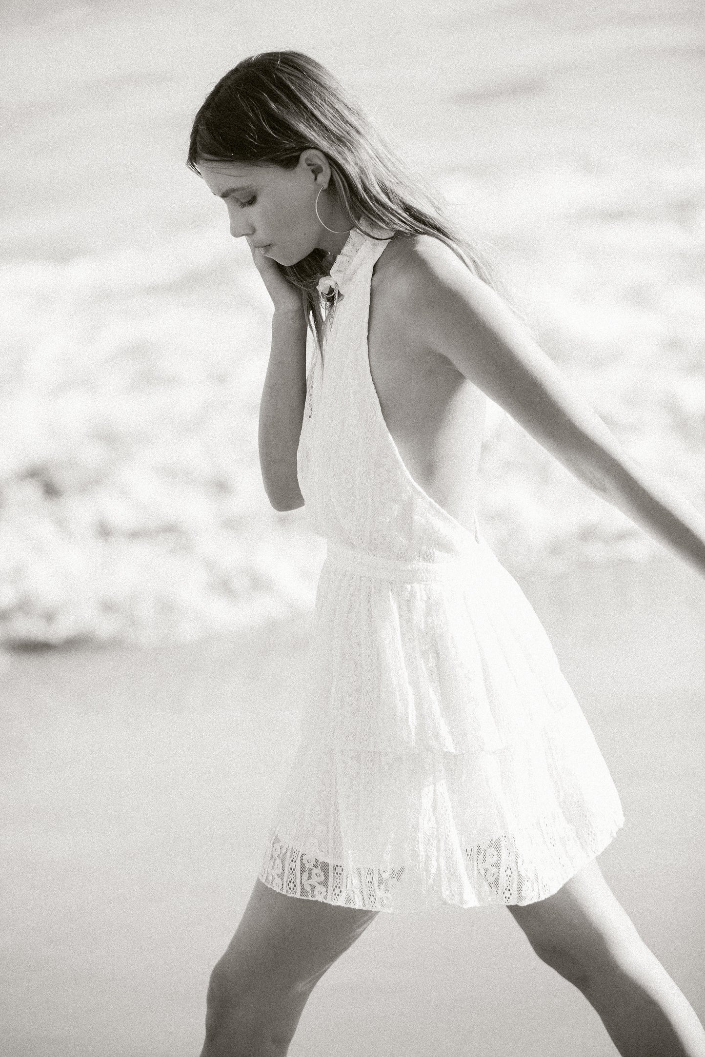 Neve Halter Dress- White