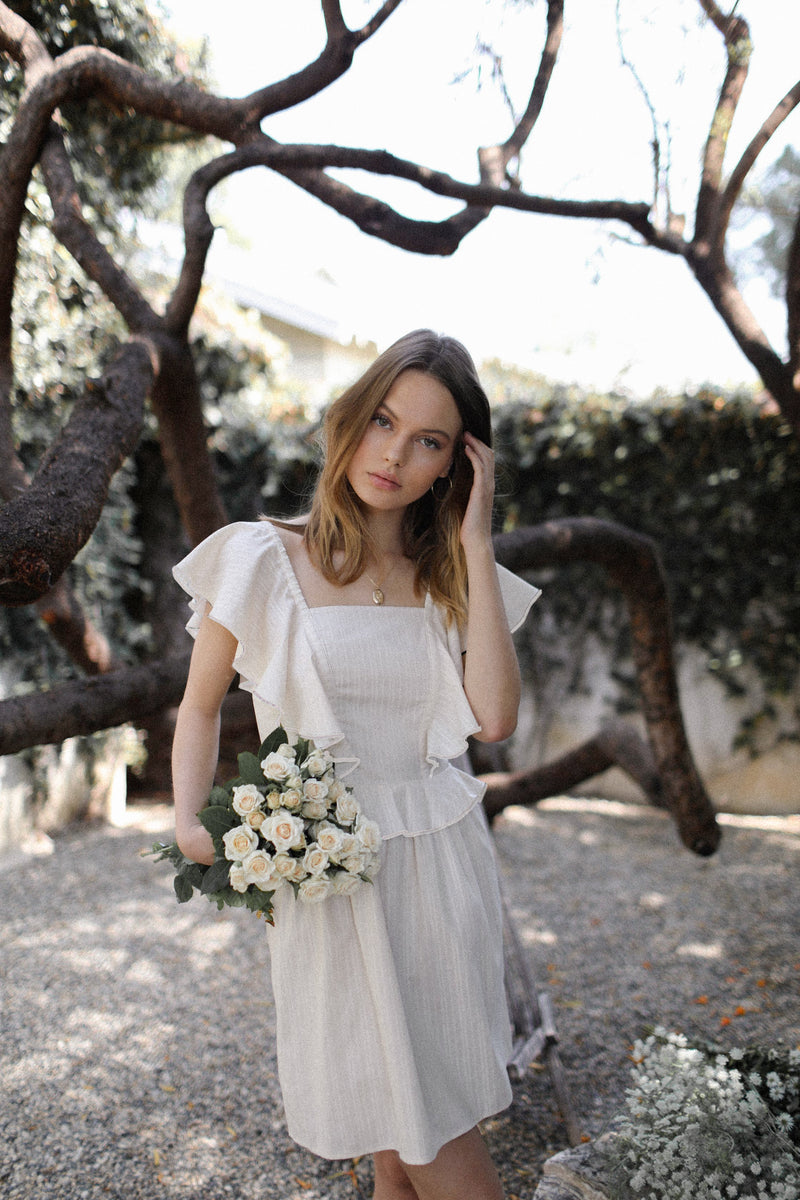 Bianca Fit Flare Dress - Cream