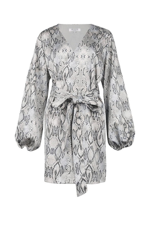 Mia Wrap Dress- Snake Print