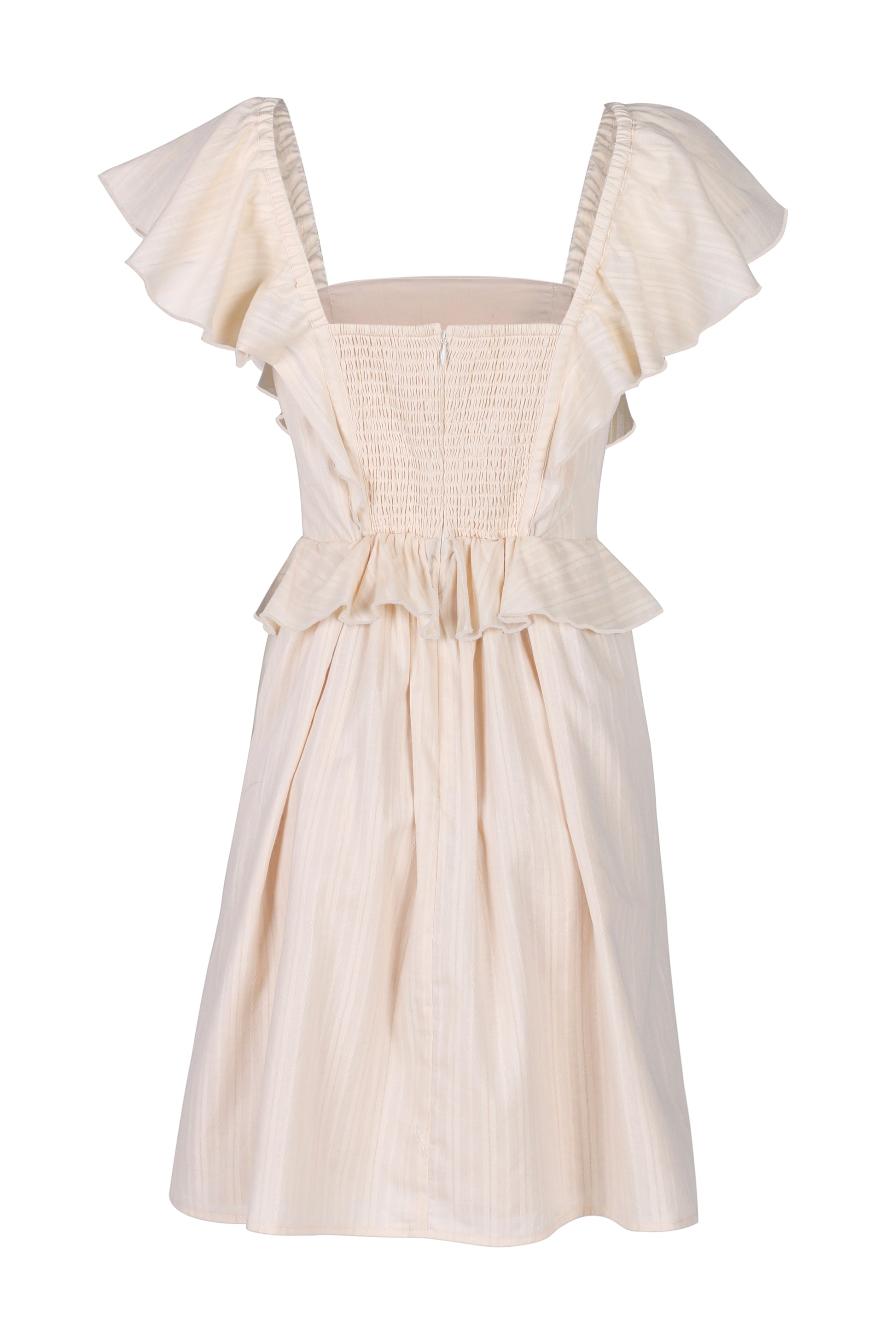 Bianca Fit Flare Dress - Cream Bellevue The Label Bianca Fit Flare Dress - Cream Bellevue The Label