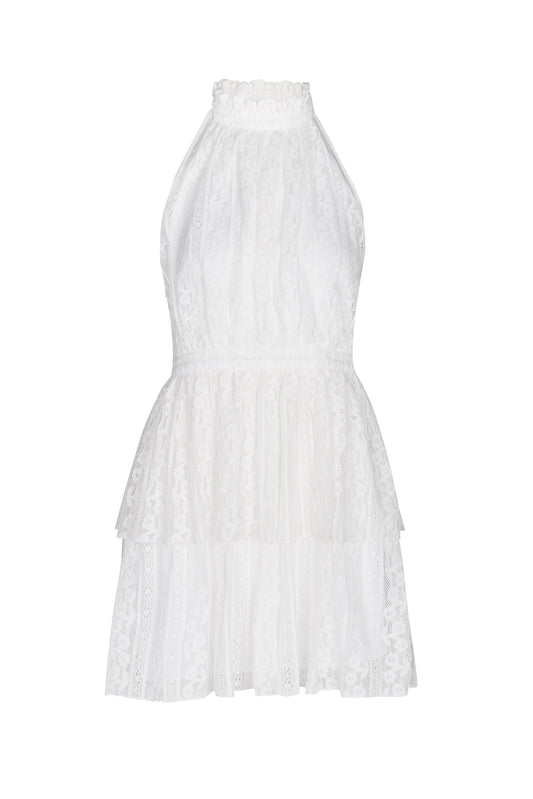 Neve Halter Dress- White